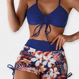 Tropical Print High-Waisted Bikini