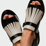 Lucrèce | Élégantes sandales à plateforme ornées de franges