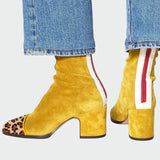 Bottines à talon moyen avec accents sportifs