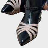 Botines géométriques à embout pointu