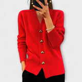 Marij – Pull vintage pour femme avec col en V