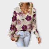 Pull en Tricot avec Finitions en Dentelle