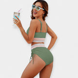 Maillot de Bain Haut à Taille Élevée avec Renfort