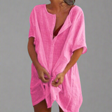 Robe d'été en coton et lin pour un confort estival