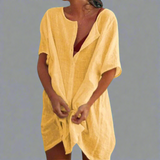 Robe d'été en coton et lin pour un confort estival