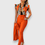 Ensemble Deux Pièces au Design Léopard Contemporain