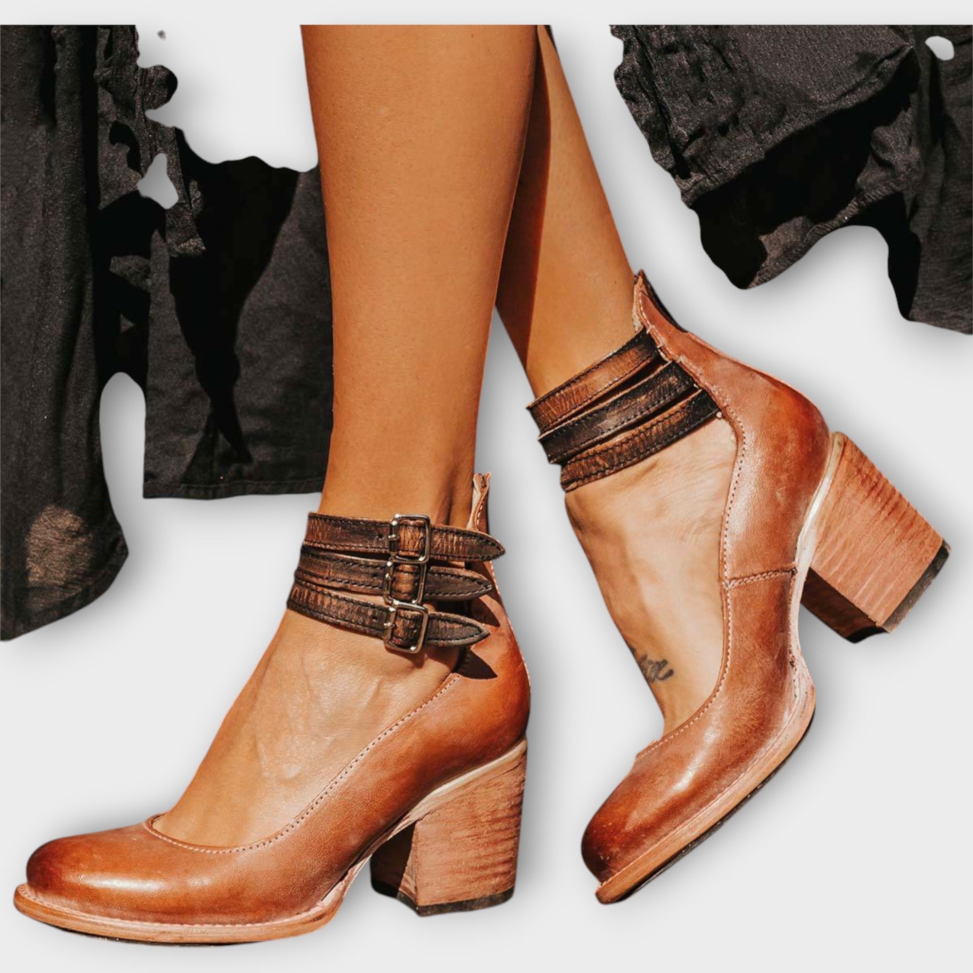 Sandales à lanières multiples avec talon épais