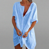 Robe d'été en coton et lin pour un confort estival