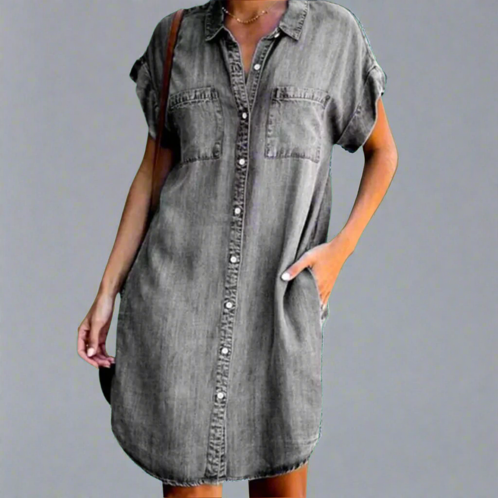 Robe courte en tissu extensible