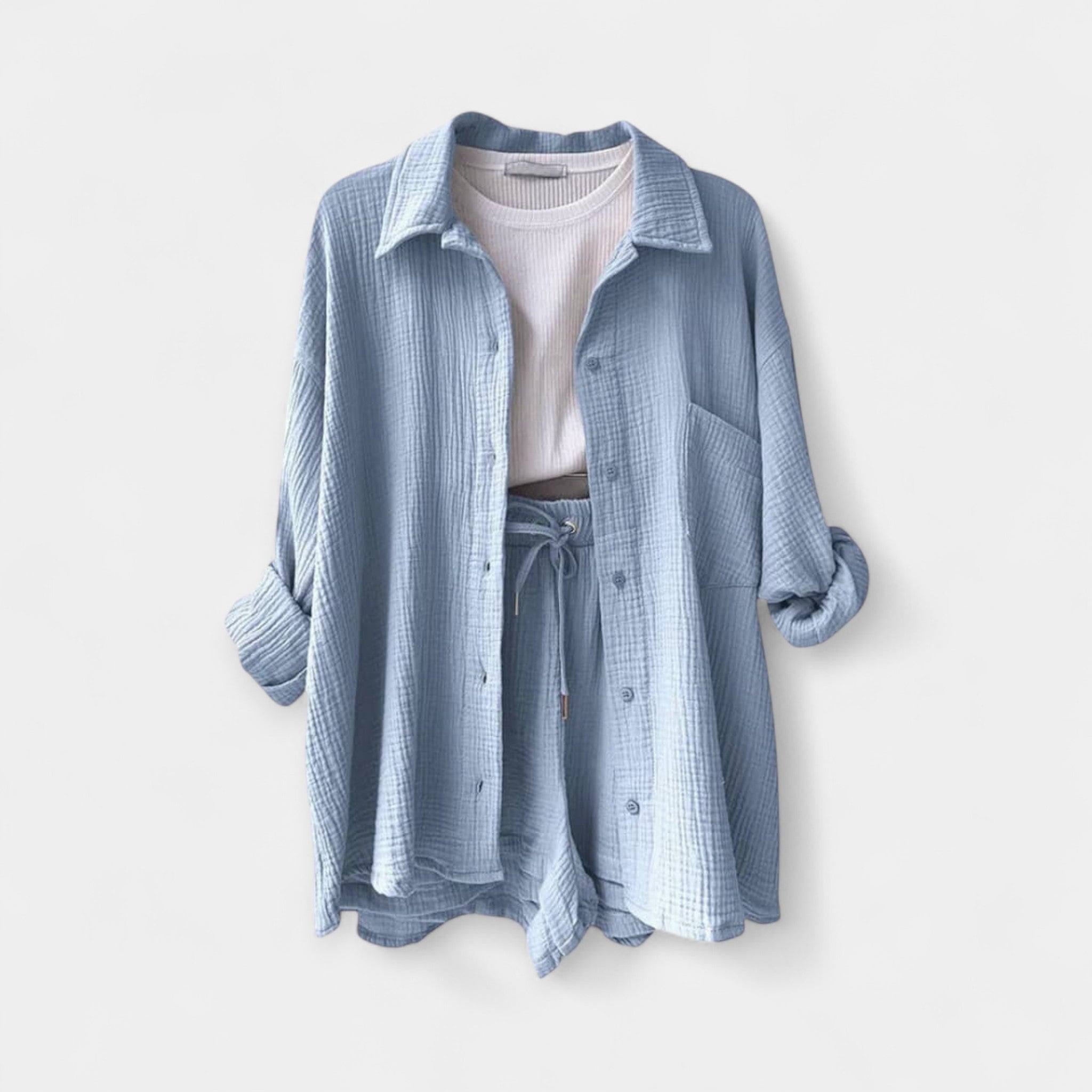 Ensemble d'Été Bicolore : Haut et Short