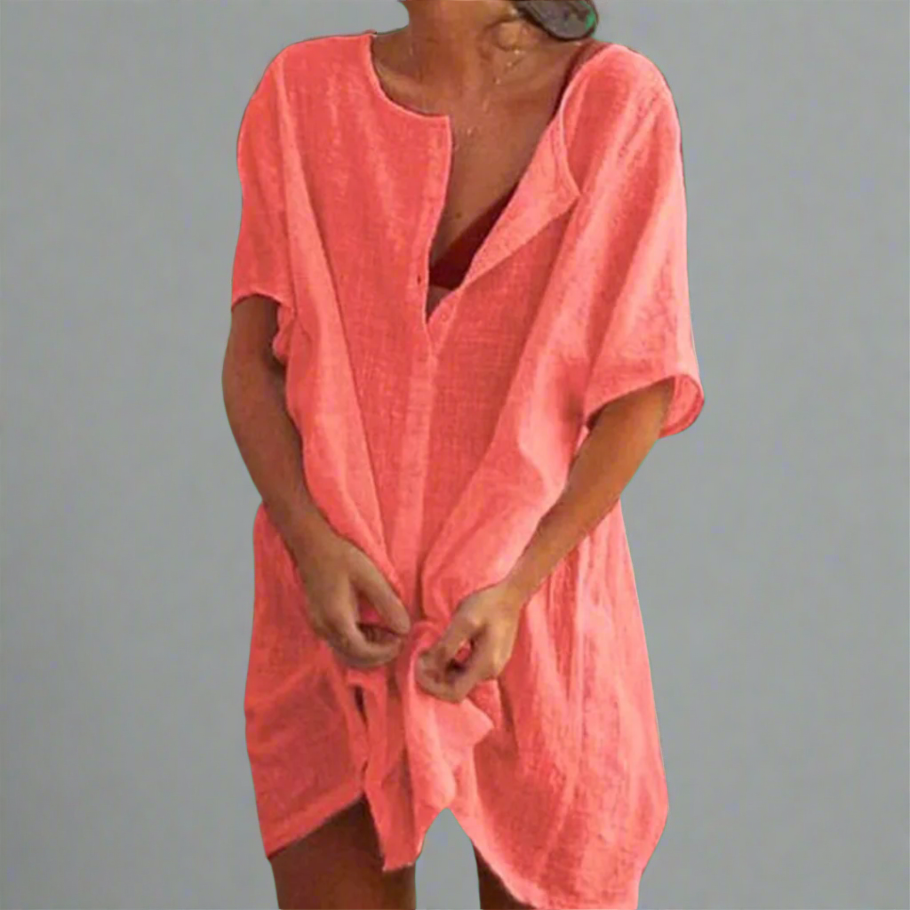 Robe d'été en coton et lin pour un confort estival