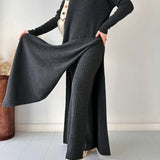 Robe Maxi Tricotée à Coupe Relaxed