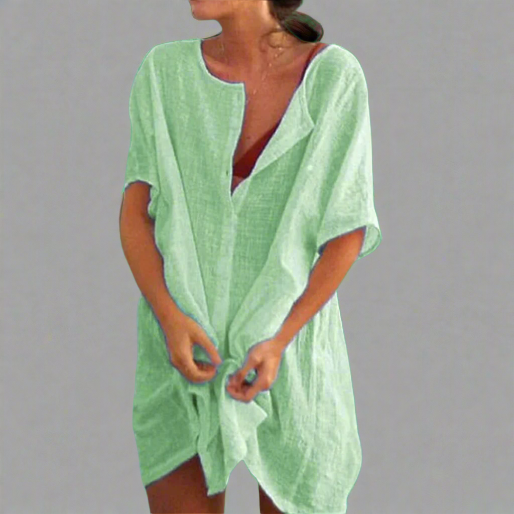 Robe d'été en coton et lin pour un confort estival