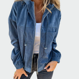 Veste Rayée en Velours