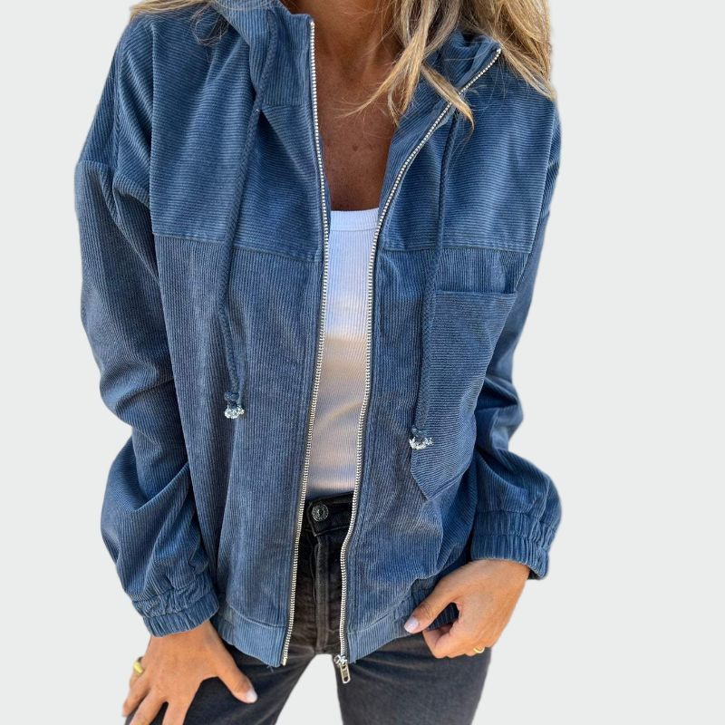 Veste Rayée en Velours