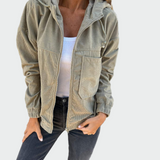 Veste Rayée en Velours