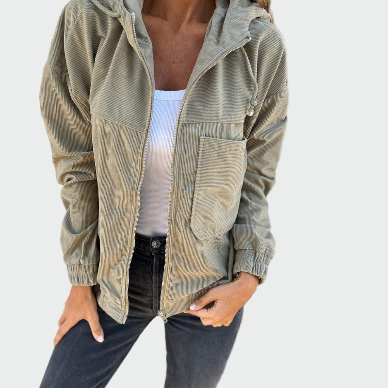 Veste Rayée en Velours