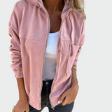 Veste Rayée en Velours