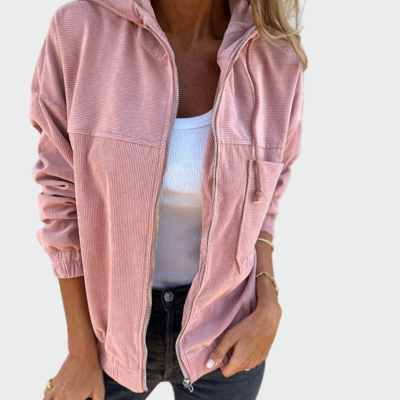 Veste Rayée en Velours