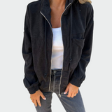 Veste Rayée en Velours