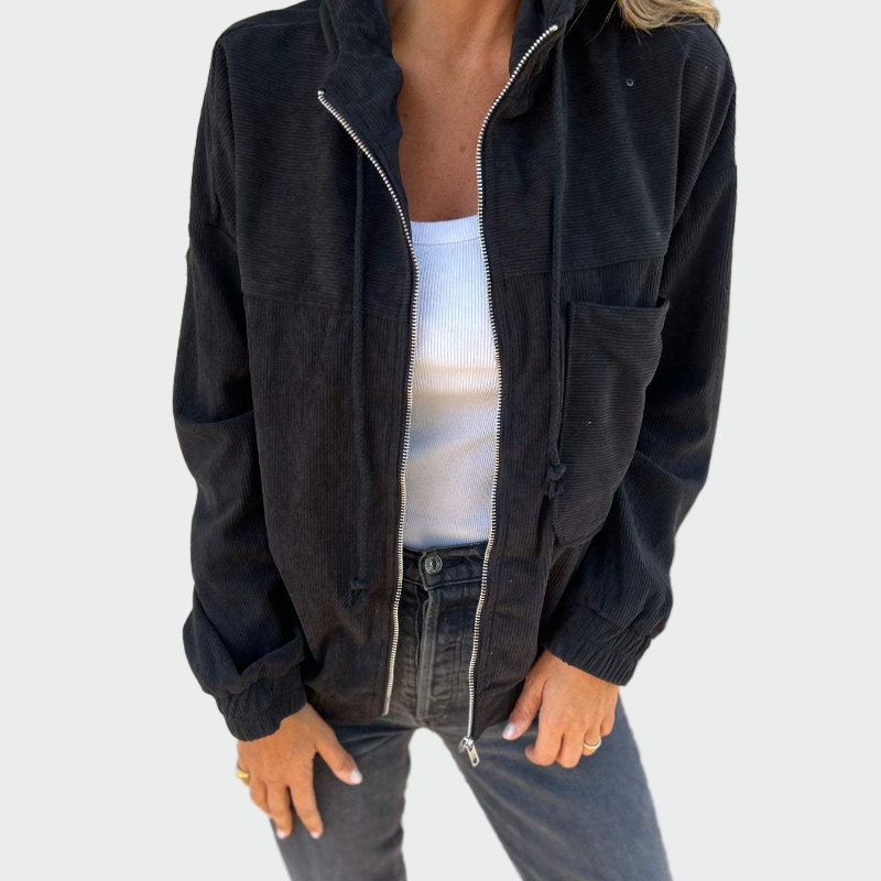 Veste Rayée en Velours