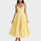 Robe Midi en Jaune
