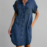 Robe courte en tissu extensible