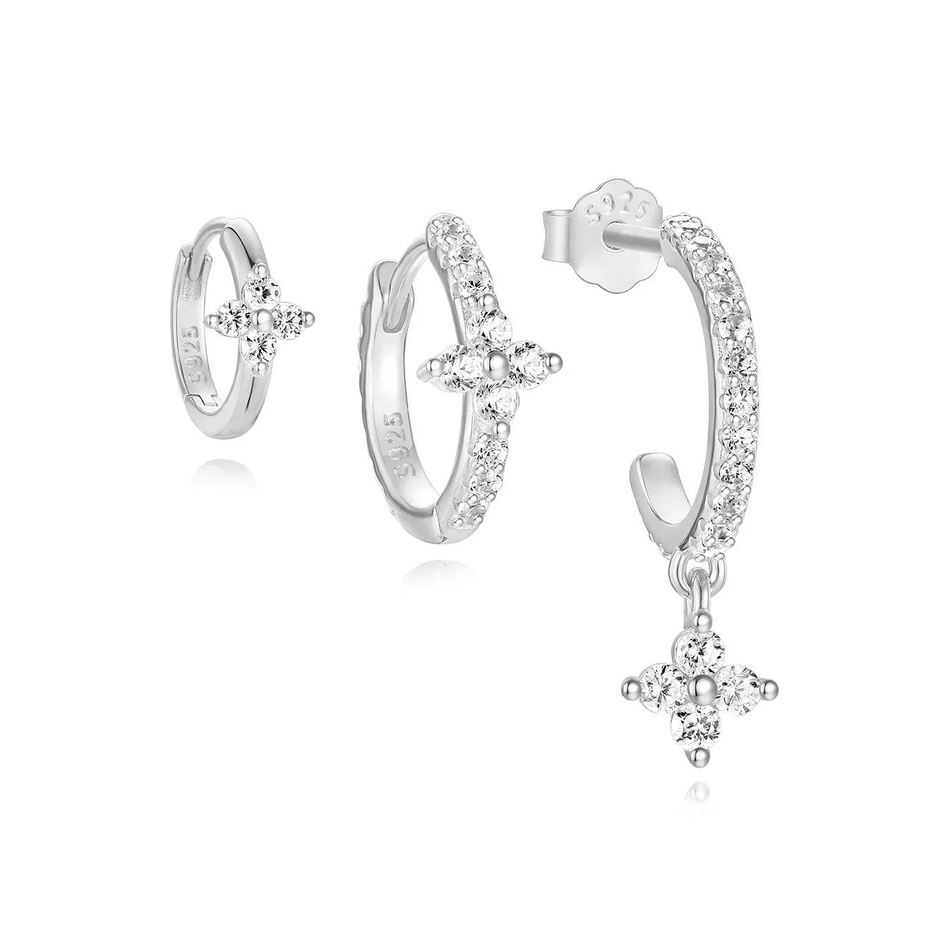 Eva-Marie – Boucles d'oreilles en or délicates au design fluide.