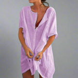 Robe d'été en coton et lin pour un confort estival