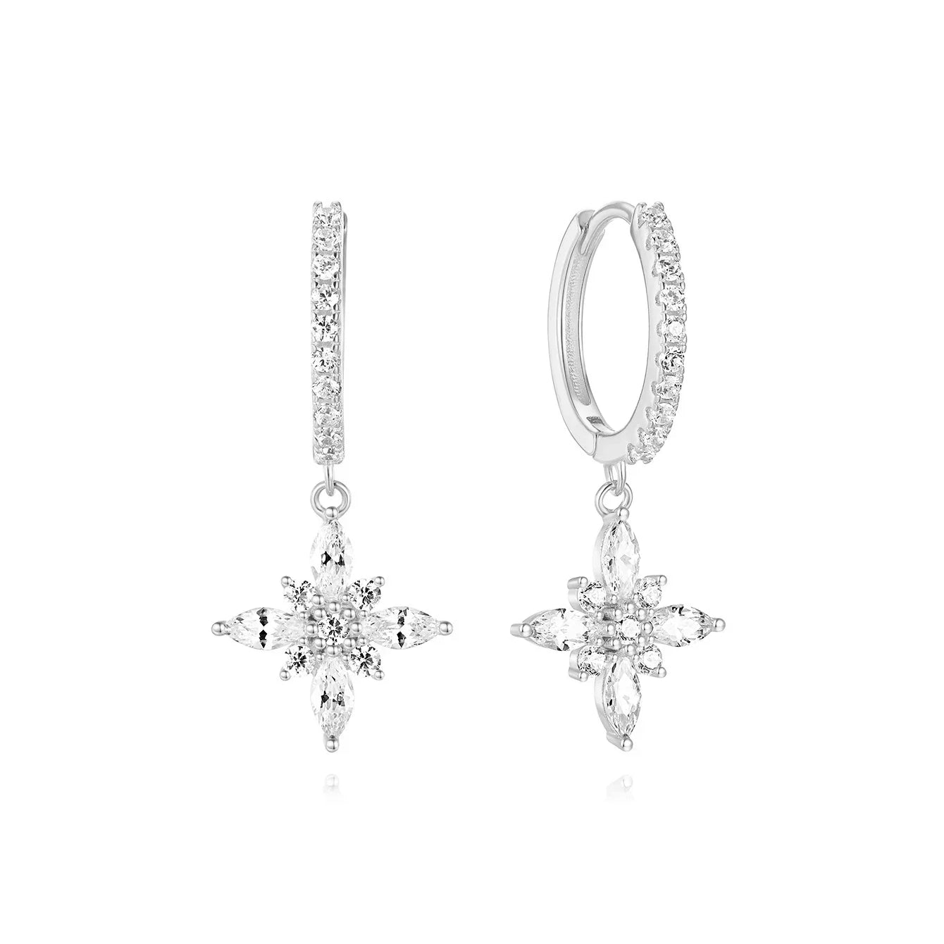 Eva-Marie – Boucles d'oreilles en or délicates au design fluide.
