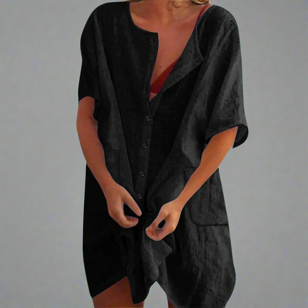 Robe d'été en coton et lin pour un confort estival