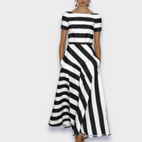 Artisanal Striped Maxi Dress