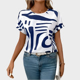 Chic T-shirt Quotidien au Design Abstrait