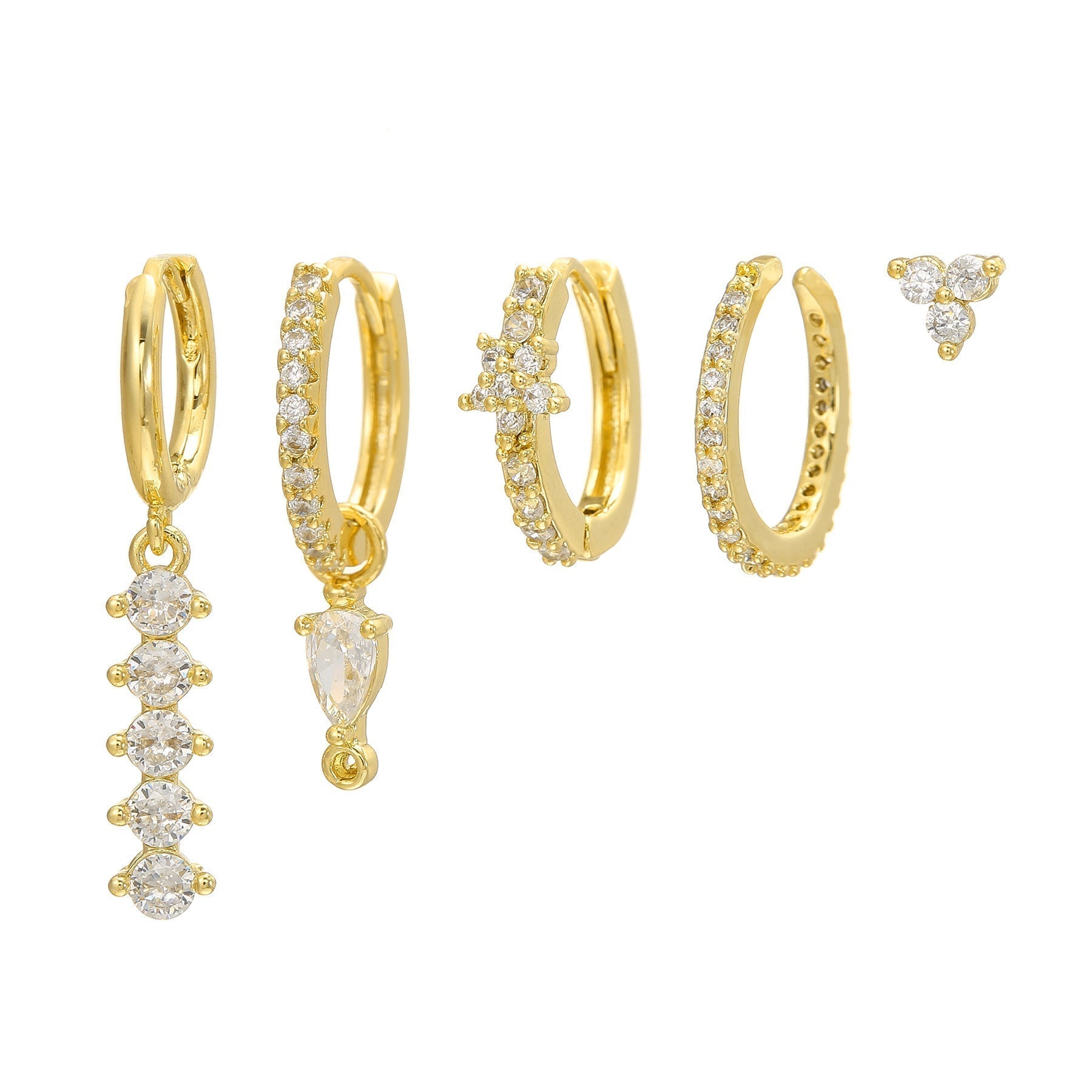 Lívia – Boucles d'oreilles en or au éclat subtil.