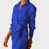 Robe Élégante Longue avec Nœud pour Événements Officiels