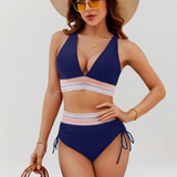 Ensemble de Bikini à Taille Haute avec Soutien Ventral