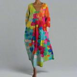 Robe de luxe en tissu haut de gamme avec décolleté en V