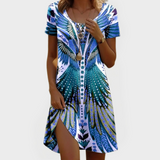 "Robe Vintage à Manches Courtes" can be rewritten as "Robe Vintage à Manches Courtes Élégante".