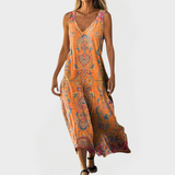 Robe Vintage à Motif Ethnique