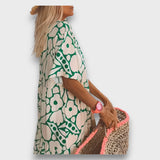 Robe Maxi à Imprimé Floral avec Boutons