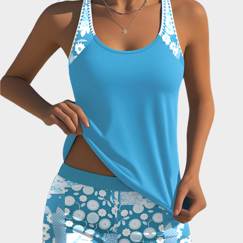 Confortable bikini à motifs floraux