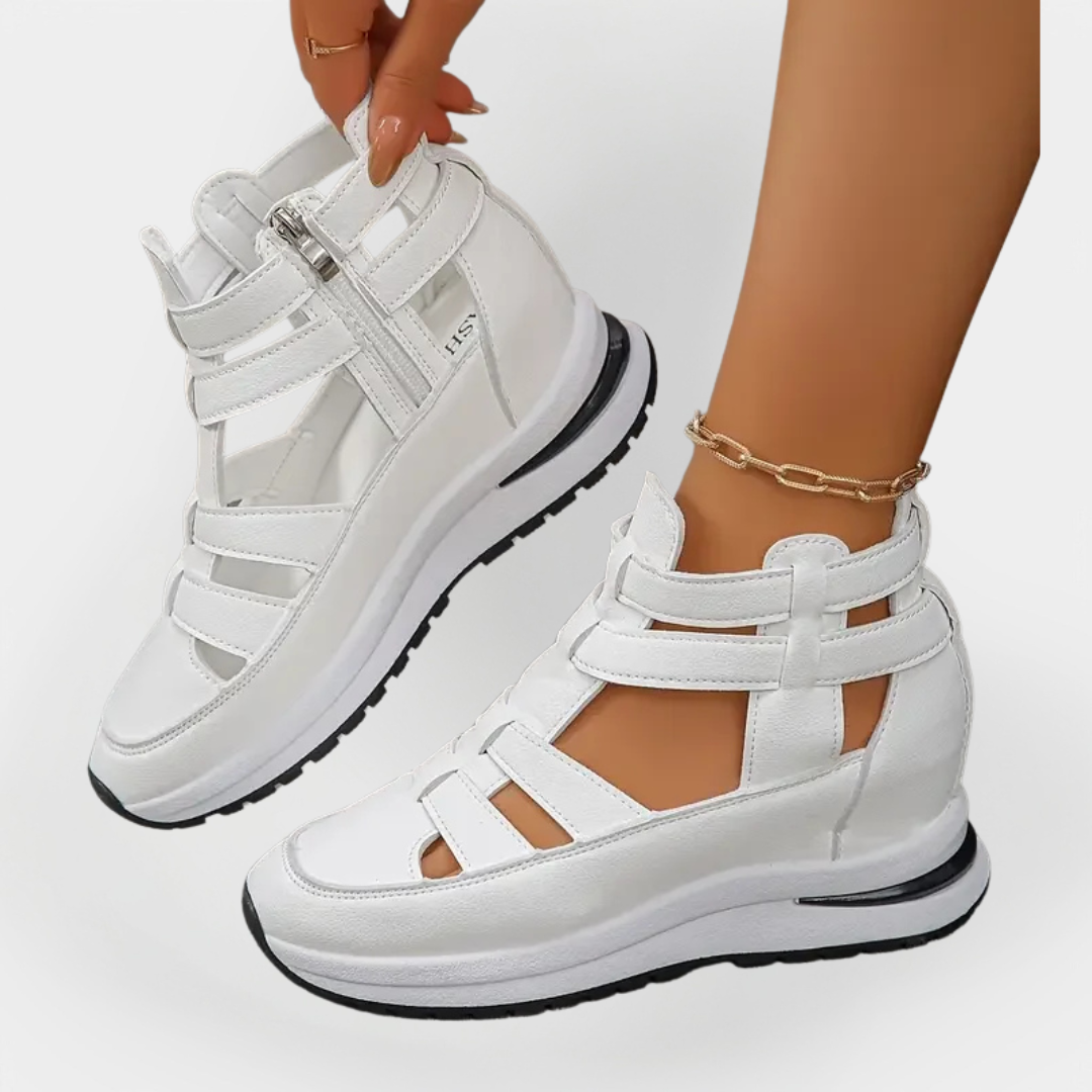 Sandales Élégantes Légères à Talon avec Zip Latéral