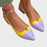 Ballerines à bout pointu avec accents bicolores