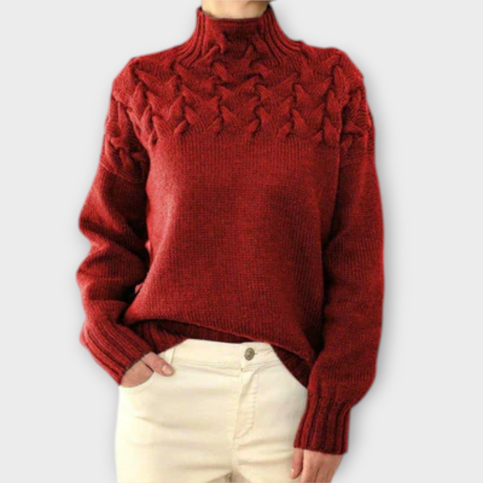 Pull Femme Eva avec Détails en Tricot