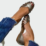 Chaussons à découpes et bout ouvert