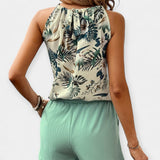 Tropical Print Ensemble with Halter Top