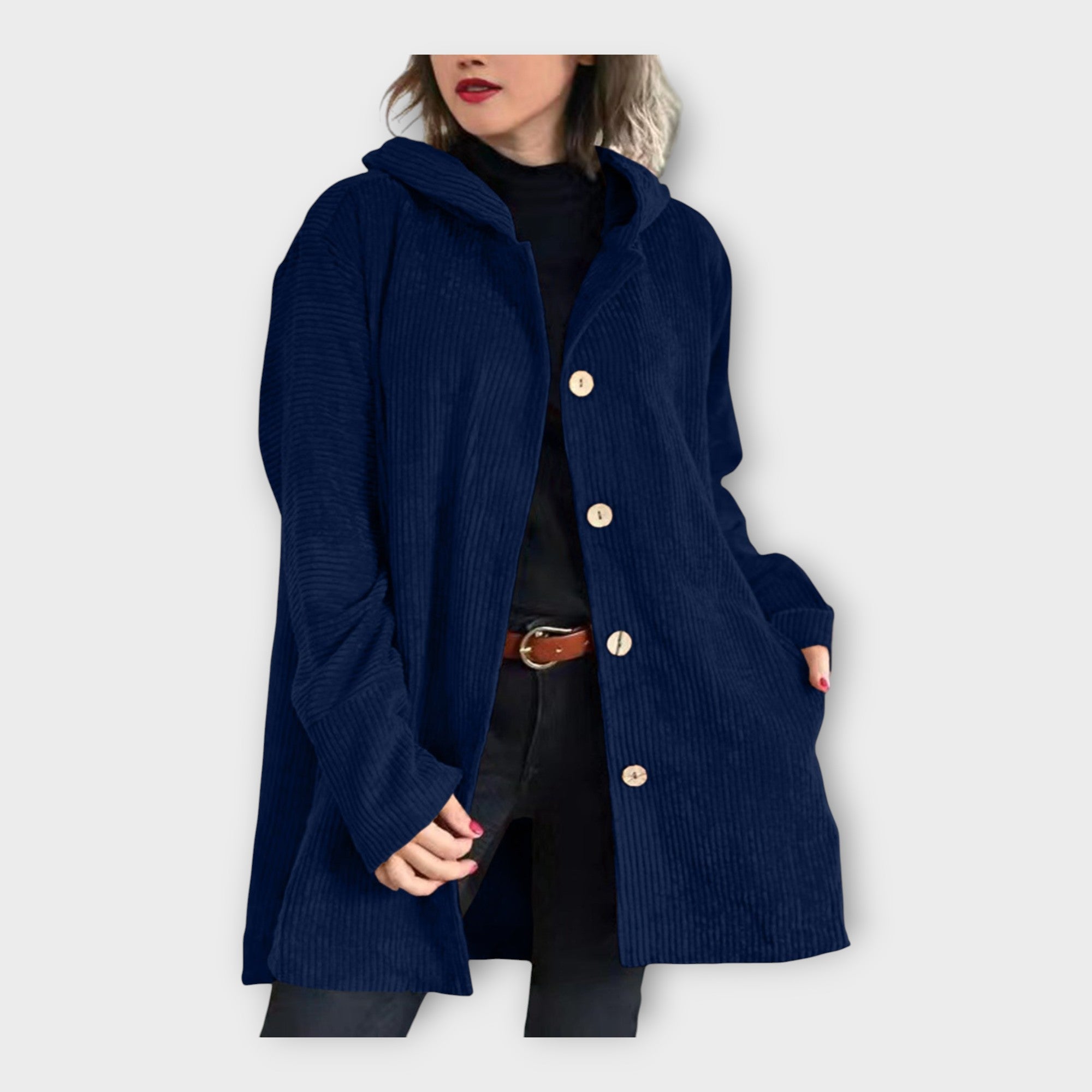 Longue Manteau Quotidien avec Capuche