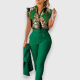 Ensemble Deux Pièces au Design Léopard Contemporain