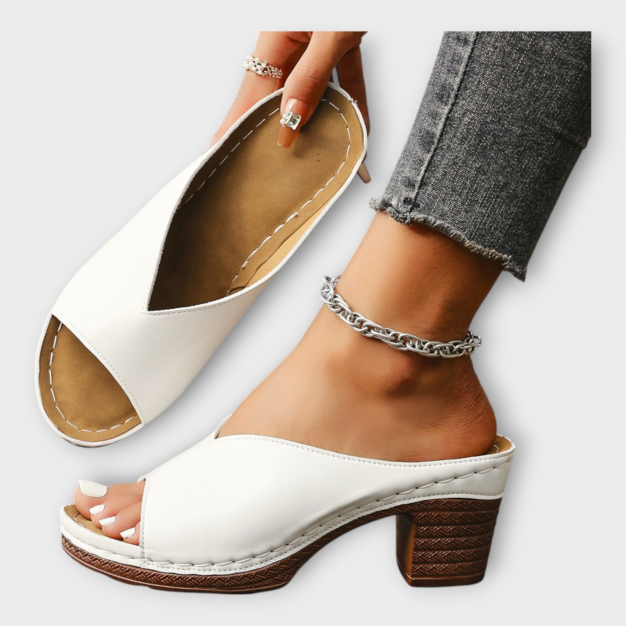 Sandales à Talons Épais et Ouverts