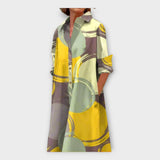 Robe Artisanale à Motif Géométrique